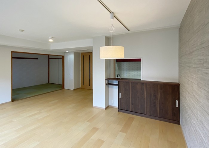 あったか床暖房の快適リビングやIHキッチンのよくばり全面リフォーム　目黒区K様邸